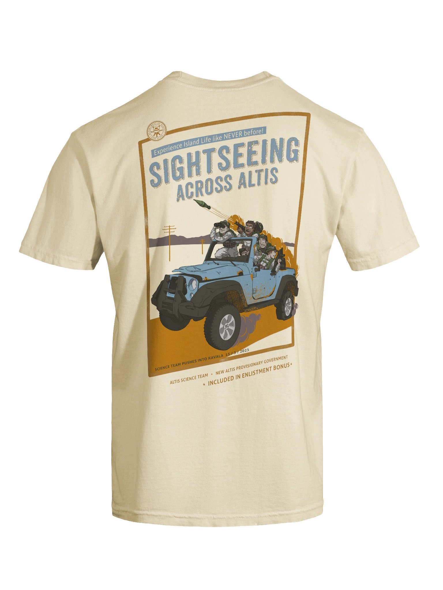 "Sightseeing Across Altis" – Science Team Tee product image (9)