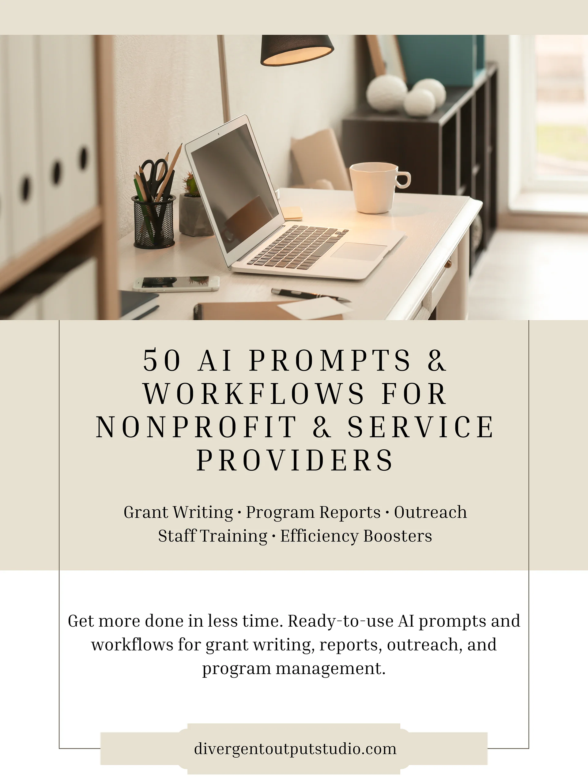 50 AI Prompts & Workflows for Nonprofit & Service Providers product image (1)