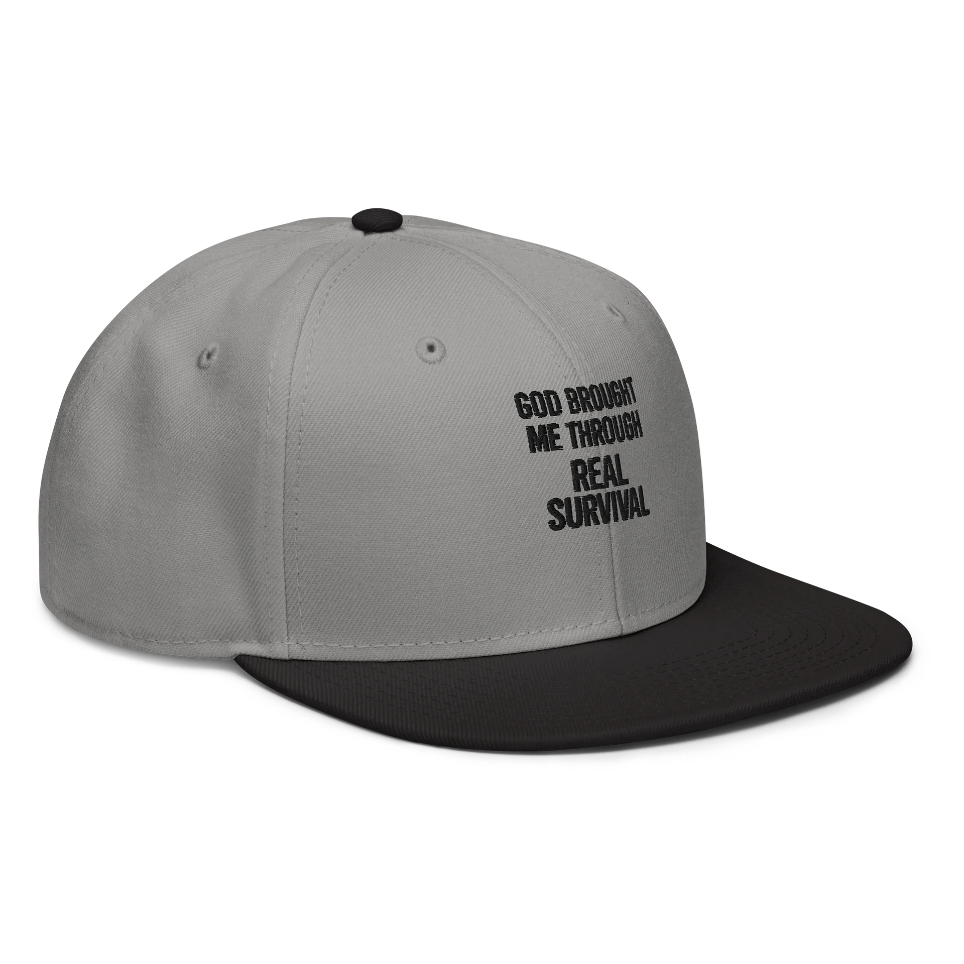 God Brought Me Through “Real Survival” Snapback Hat | GBMT Signature Flat Bill Cap product image (5)