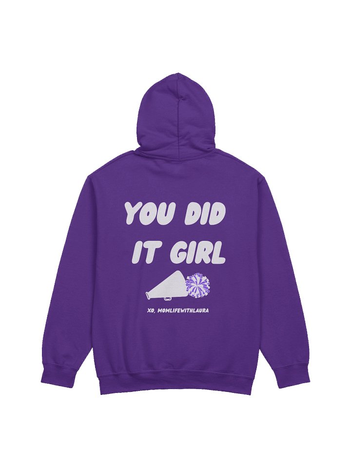You Did it Girl Cheer Hoodie - Purple/White product image (2)