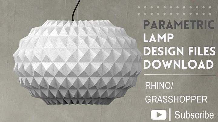 Weaverbird Parametric Lamp Design Grasshopper Rhino Files Download product image (1)