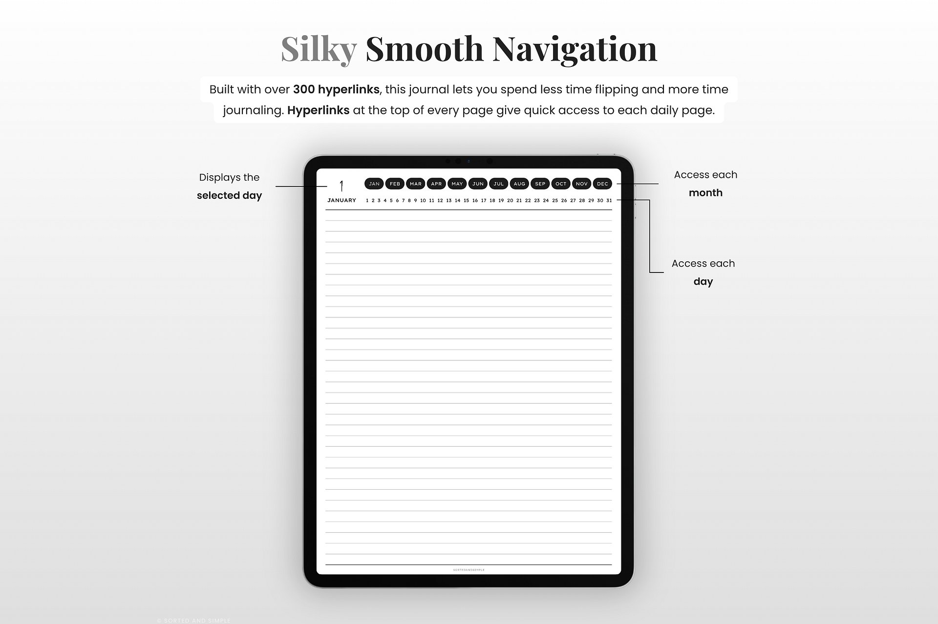 Digital Lined Journal - Black product image (2)