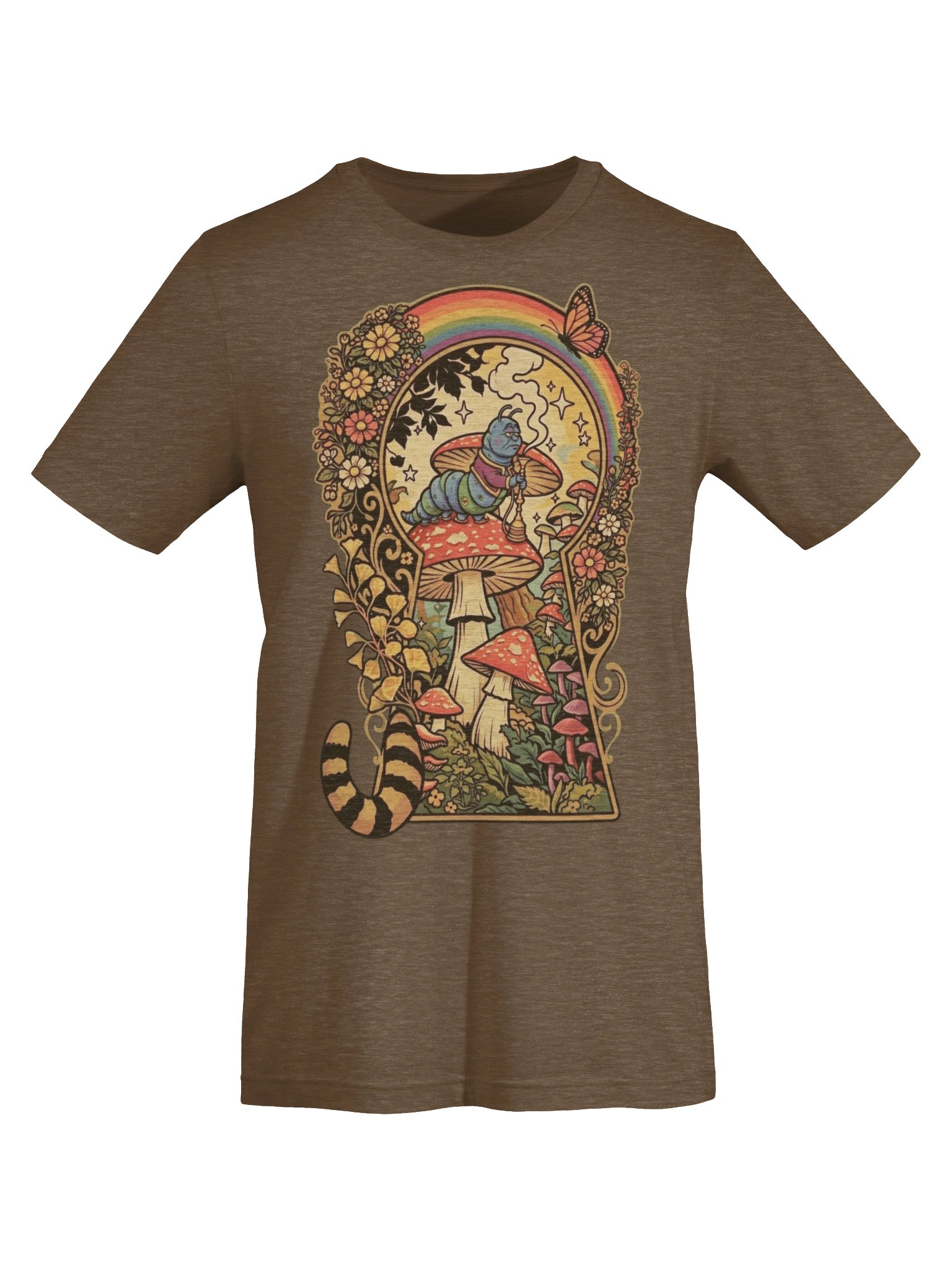Wonderland Caterpillar Shirt, Psychedelic Mushroom Alice Graphic product image (6)