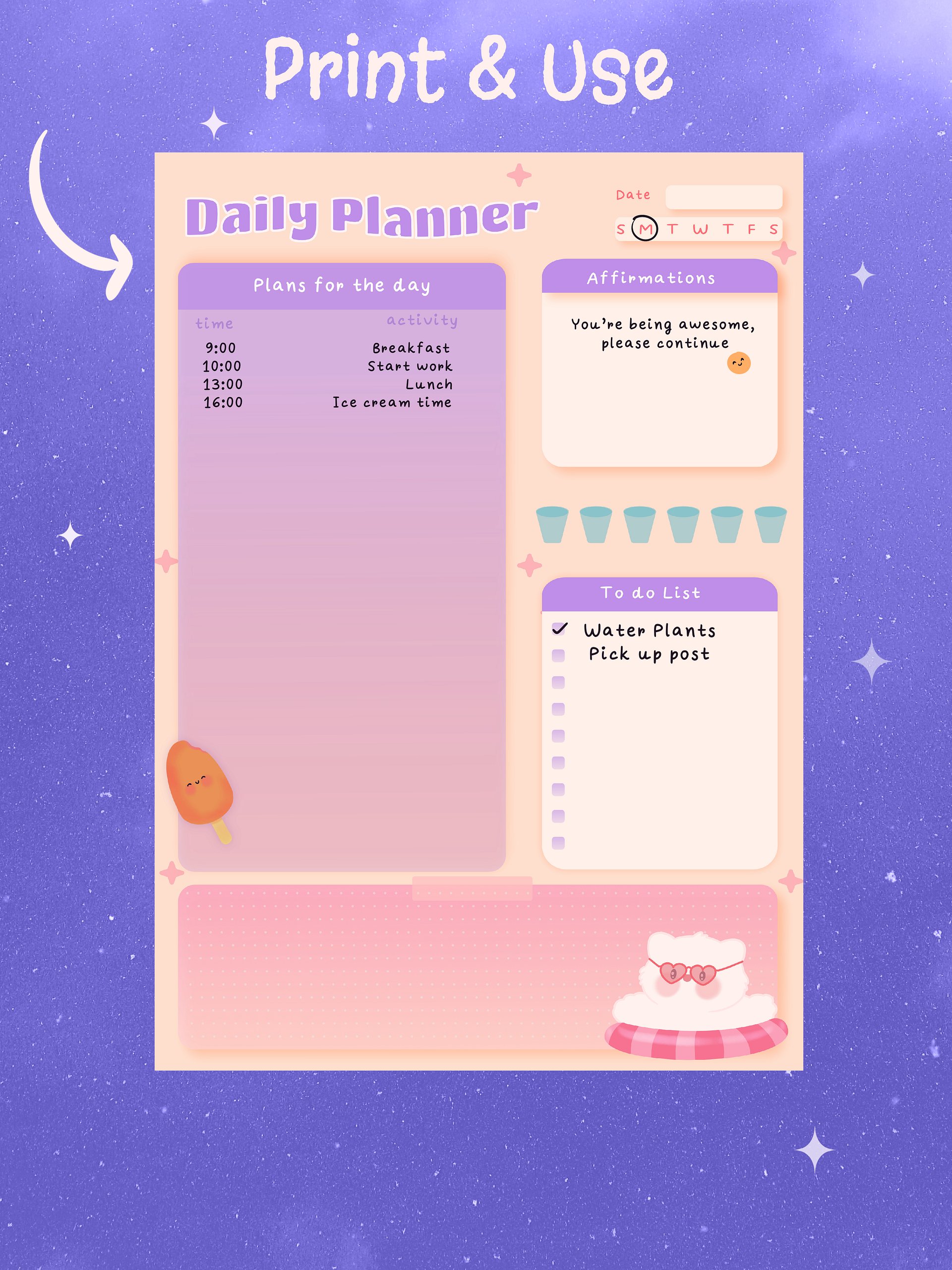 Summer Fun Daily & Weekly Printable Planners product image (6)