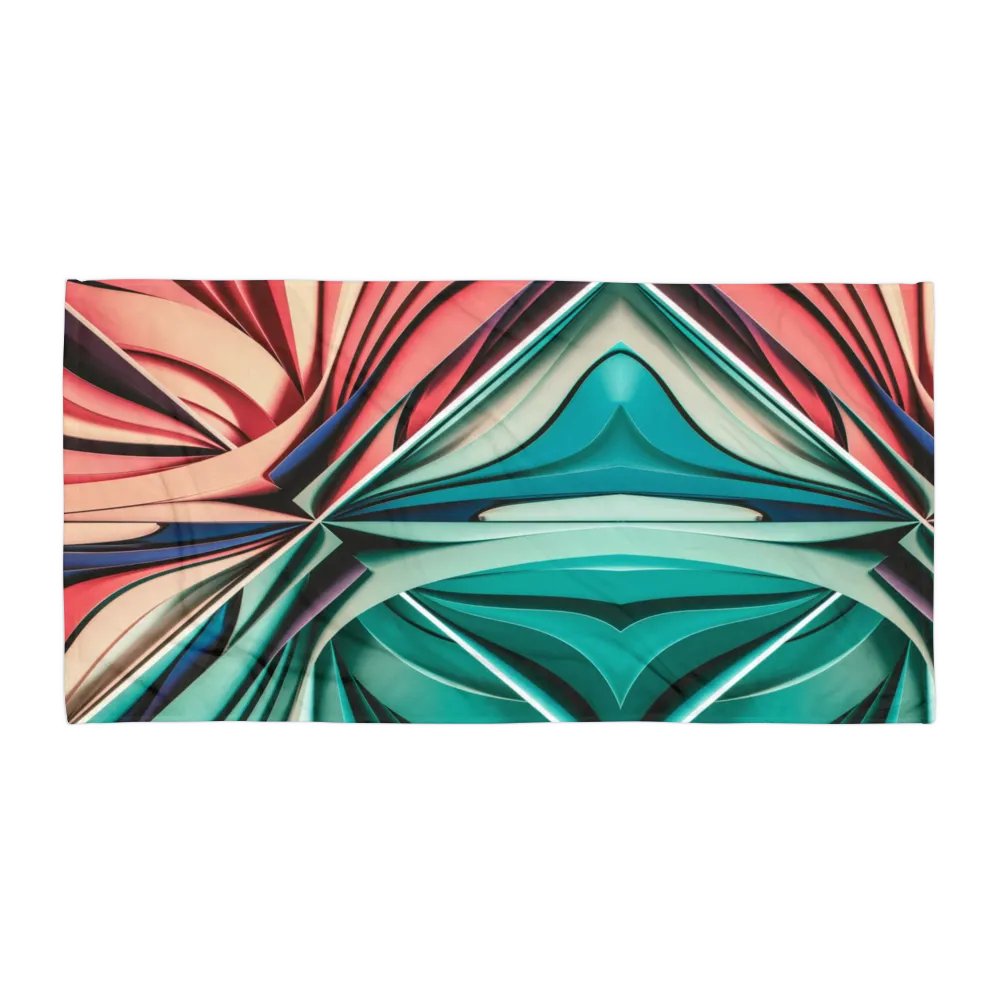 Abstract Art Sublimated Beach Towel - Vibrant Colours, Premium Cotton & Polyester, Highly Absorbent product image (3)