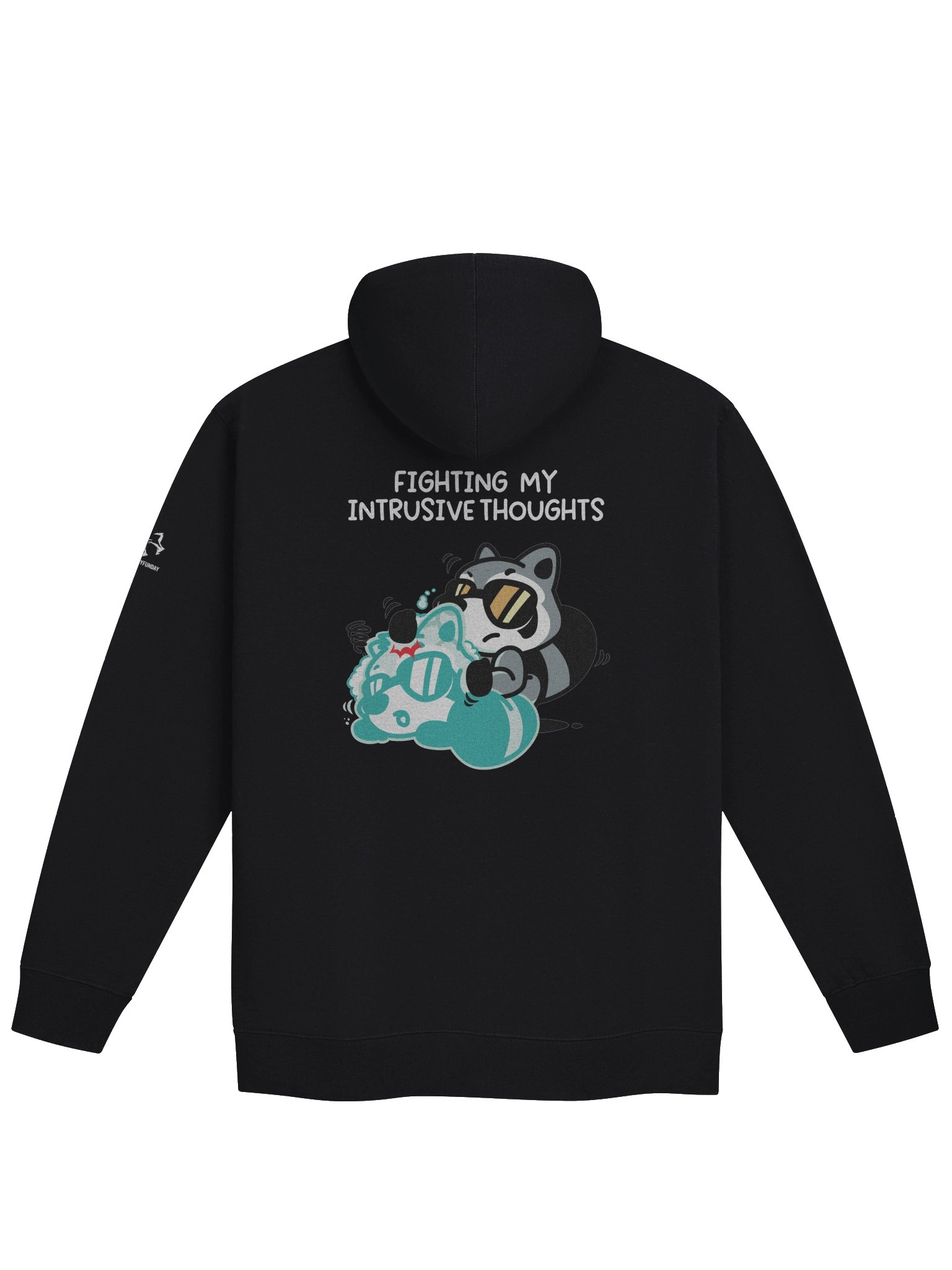 Fighting My Intrusive Thoughts Fleece-Lined Zip-Up Hoodie product image (6)