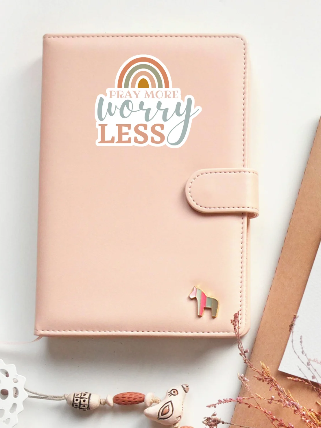 Pray More Worry Less Sticker product image (1)