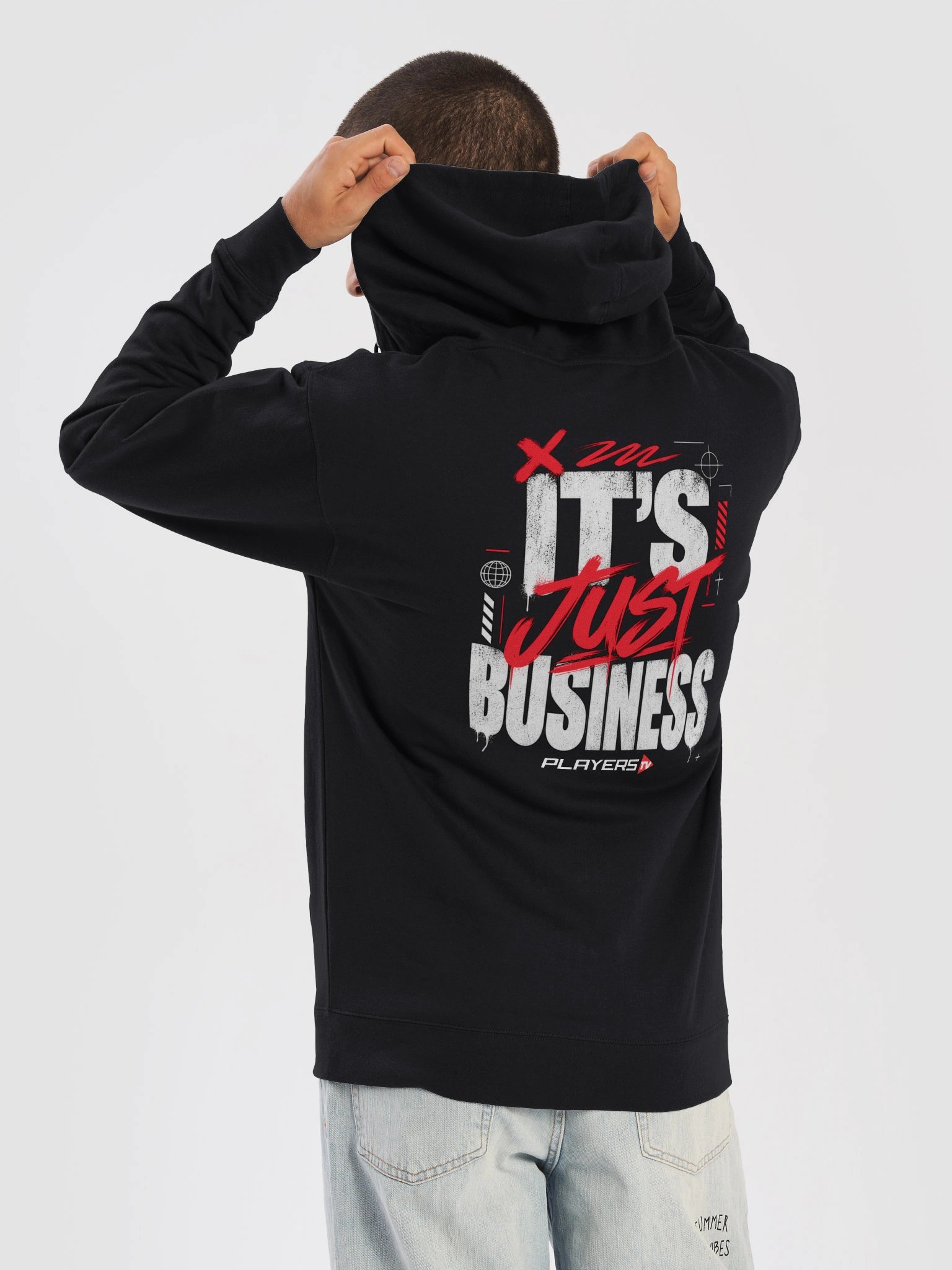 It's Just Business Fleece Zip-Up Hoodie (Black) product image (6)