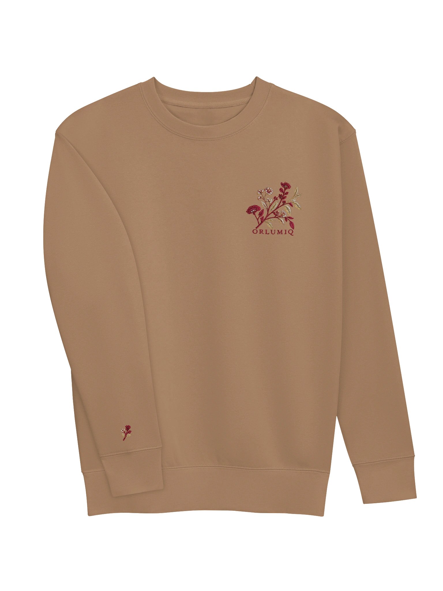 ORLUMIQ Signature Floral Crewneck Sweatshirt – Latte | Women's Boutique Collection product image (4)
