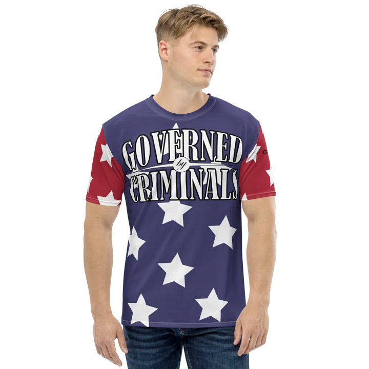 Governed By Criminals - USA - Red/Blue Stars - Crew Neck T-Shirt product image (1)