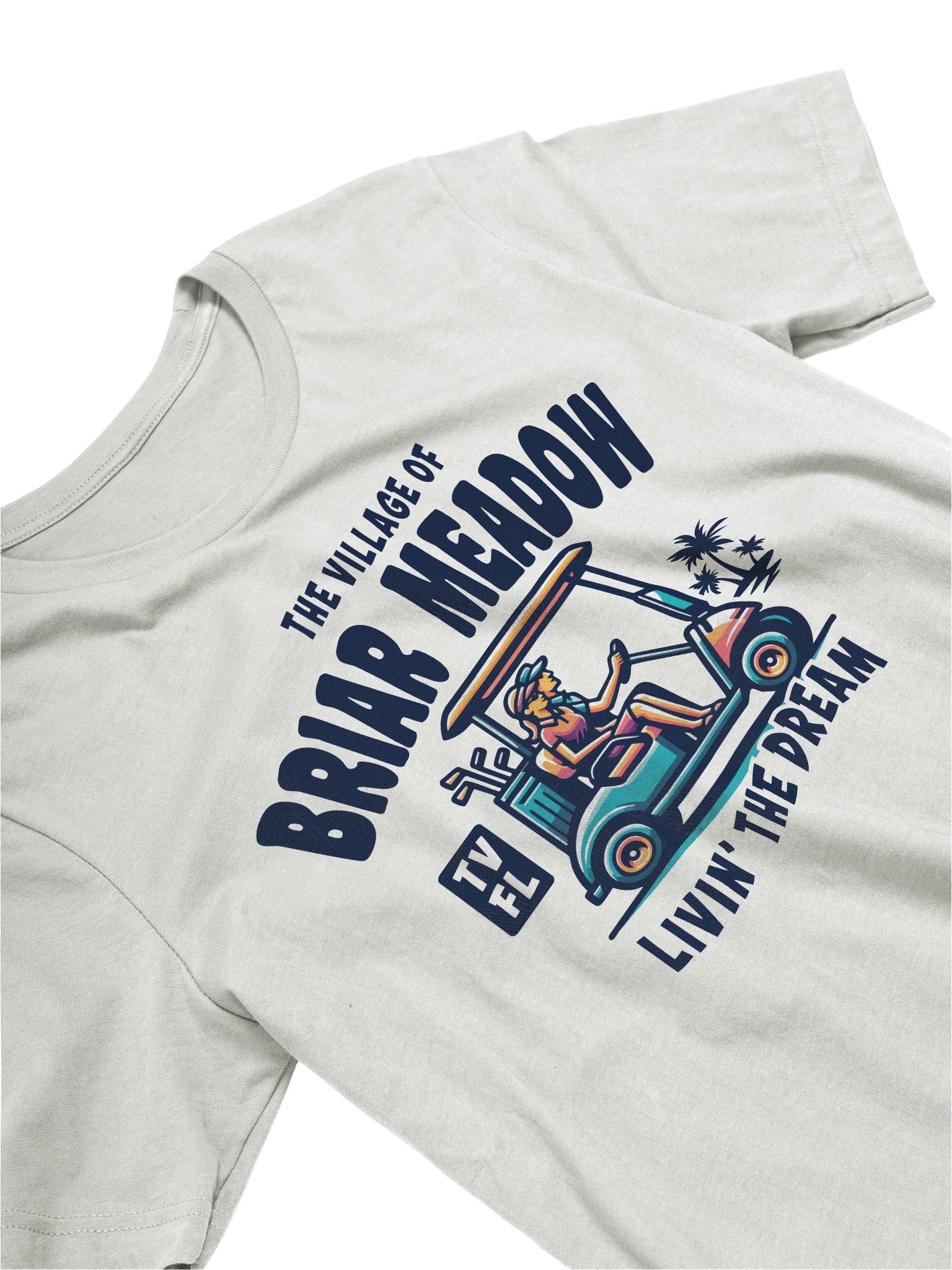 The Village of Briar Meadow TV FL Golf Cart Design T-Shirt product image (24)