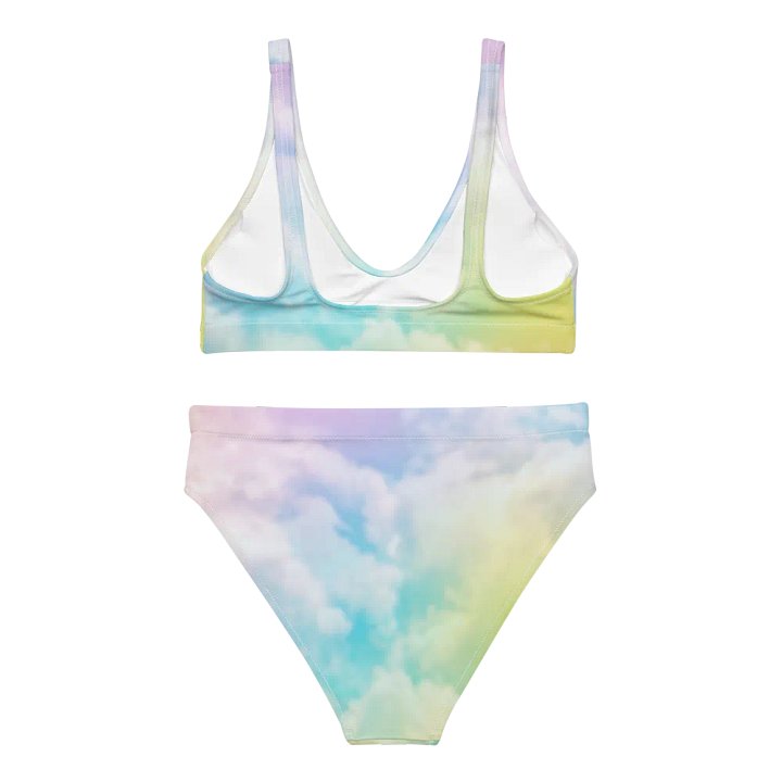 Blur cloud rainbow Design High Waisted Bikini - V5 product image (1)