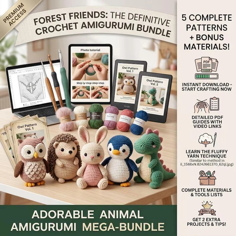 500+ Knitted Animal STL Bundle product image (3)
