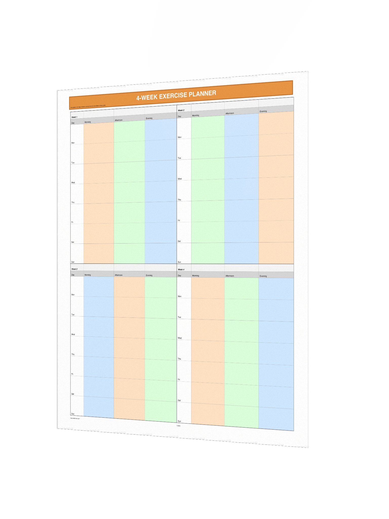 4 Week Exercise Planner product image (3)