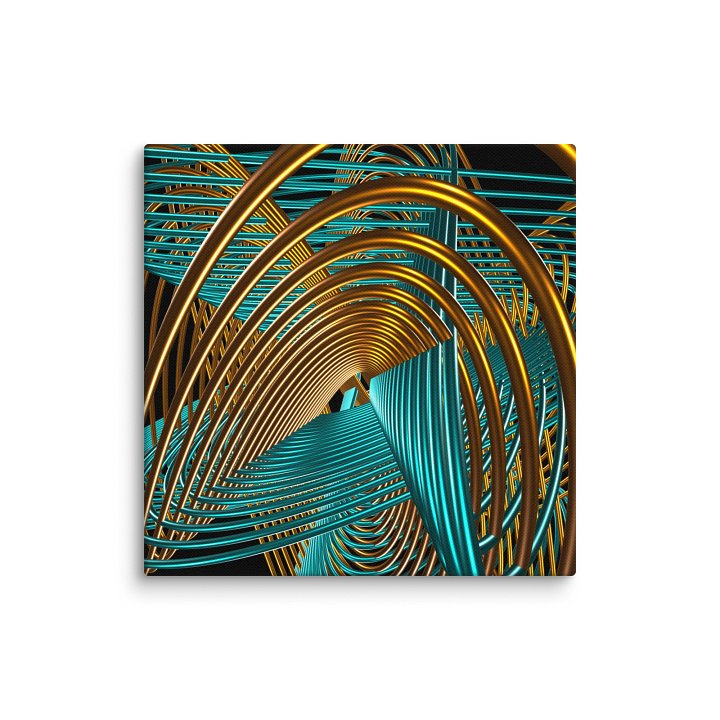 Oscilloscopic Dance #1 - Lissajous Figures Code Art Canvas Print product image (1)
