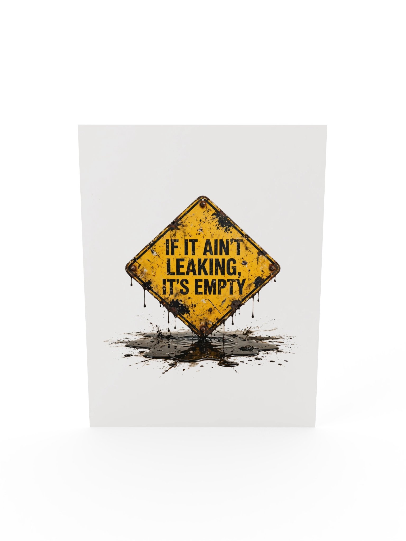 If It Ain't Leaking It's Empty Funny Mechanic Garage Poster product image (5)