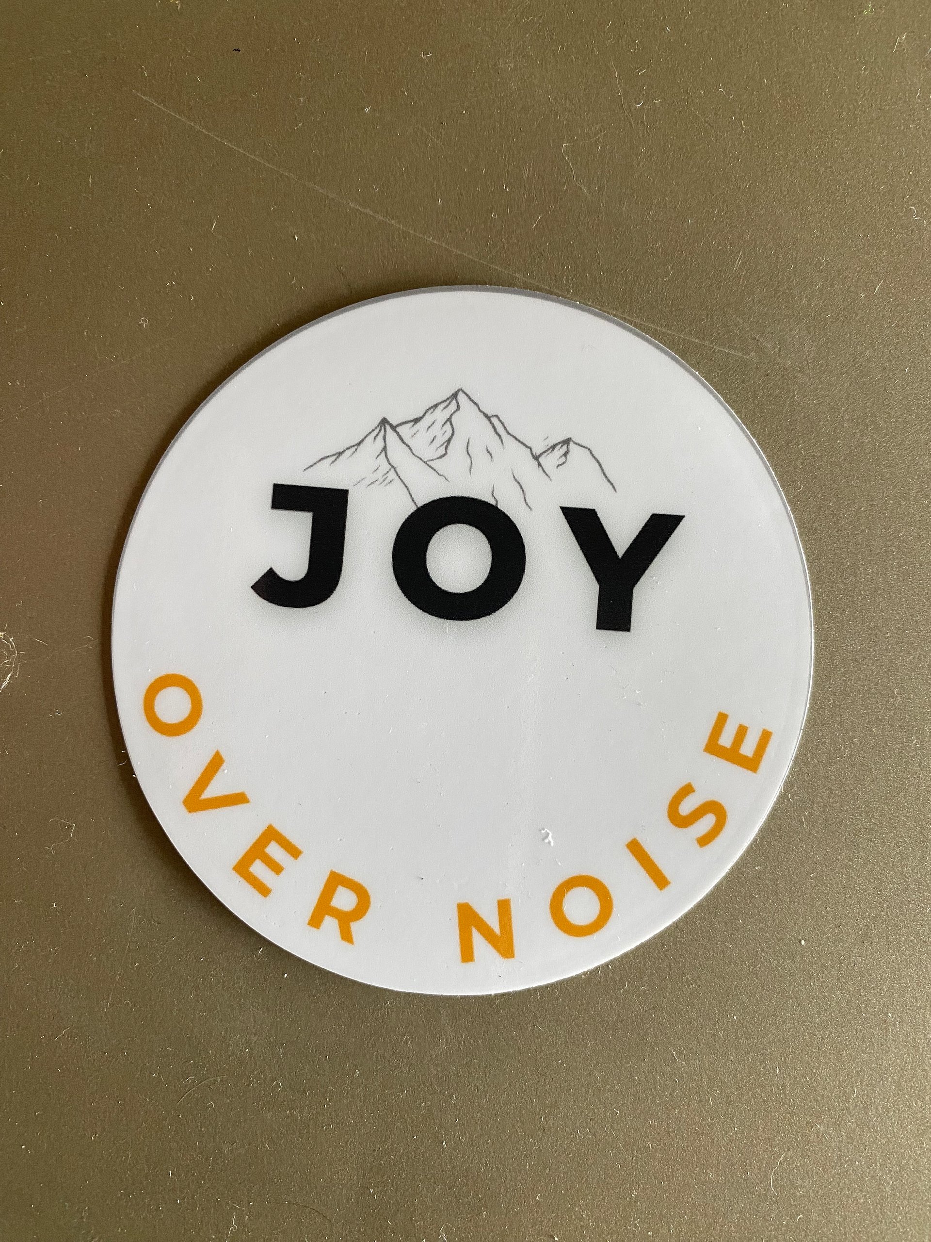 Joy Over Noise Vinyl Quality Sticker (White) product image (2)