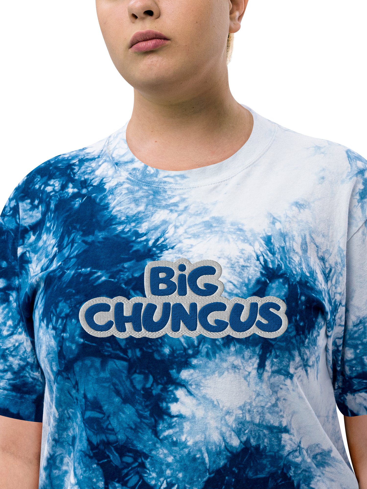 Big Chungus oversized embroidered tie-dye t-shirt product image (2)