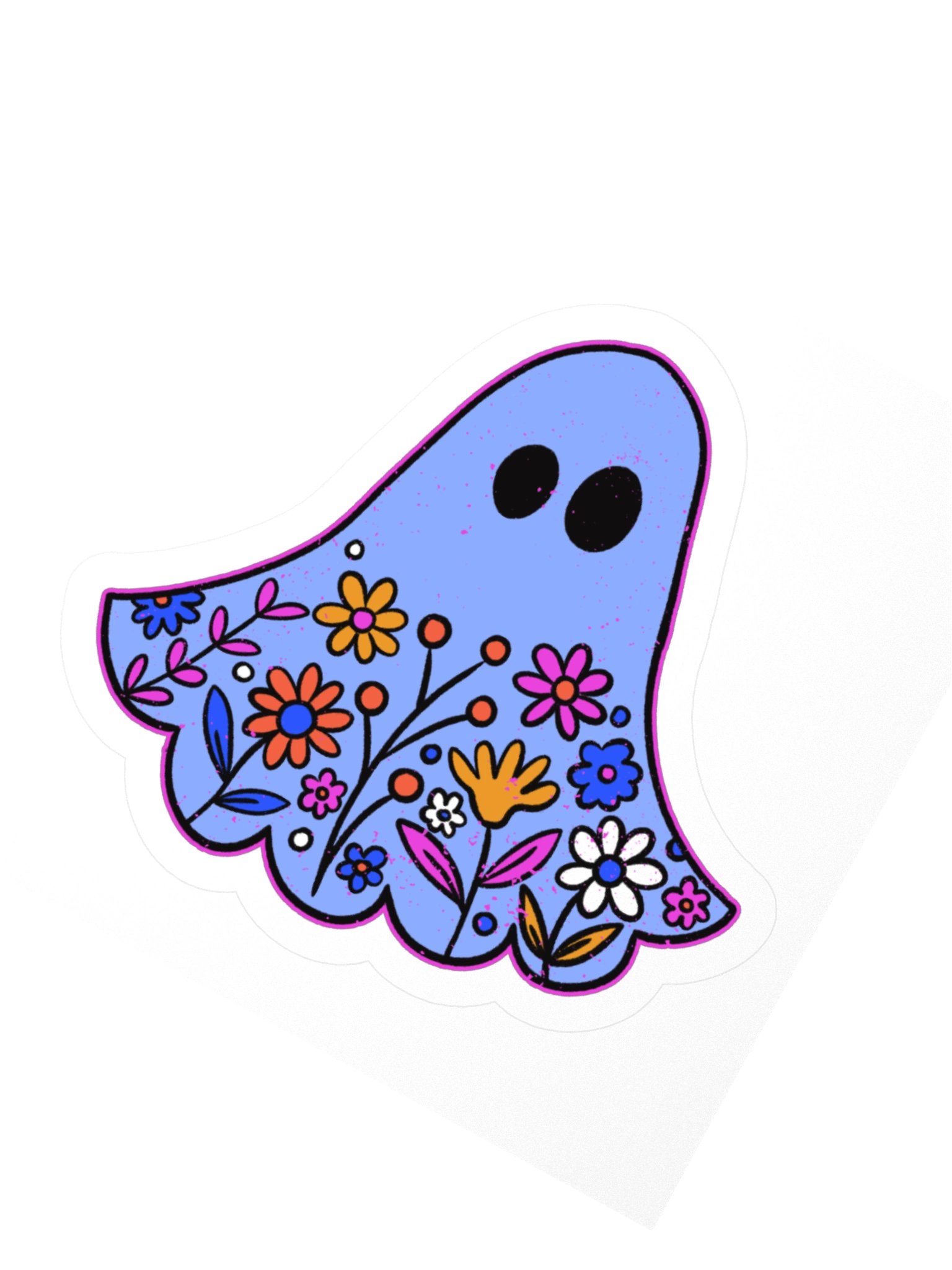 Floral Ghost Kiss Cut Sticker product image (5)