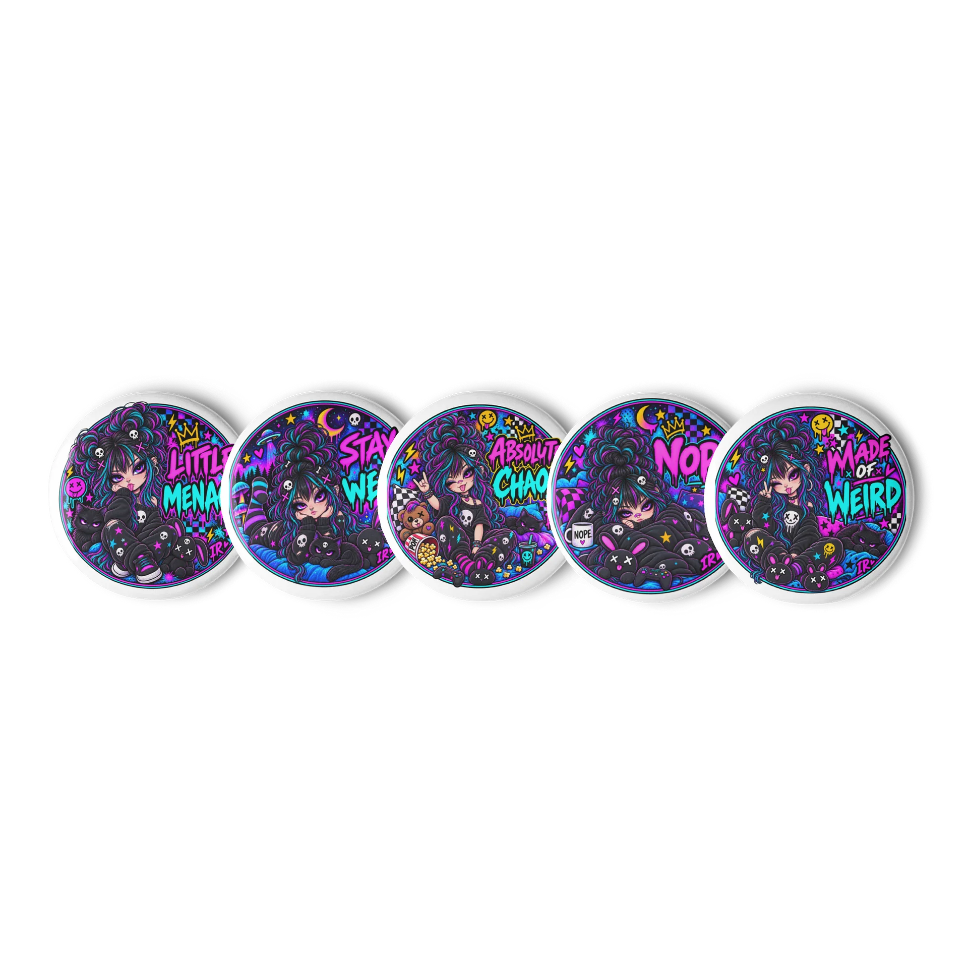 Weird Kid Energy Pin Button Set product image (1)