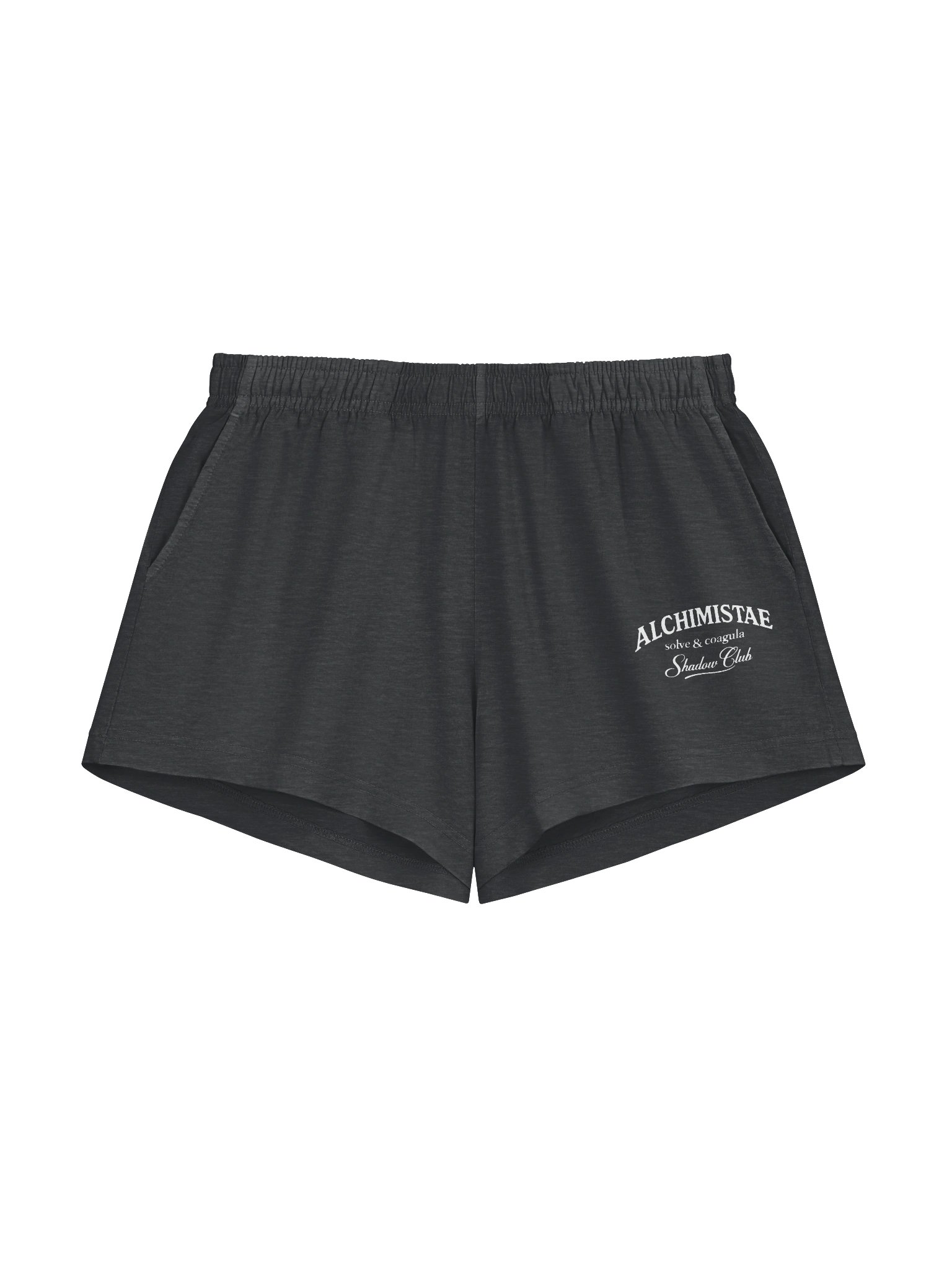SHORT NOIR DÉLAVÉ FEMME EN COTON ÉPAIS – THE SHADOW CLUB product image (1)
