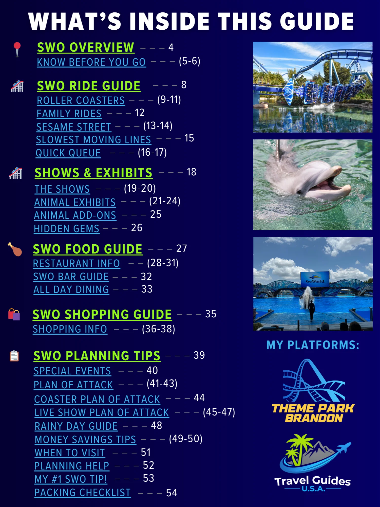 SeaWorld Orlando Guide 2026 | 55-Page Printable Digital PDF, Instant Download product image (3)