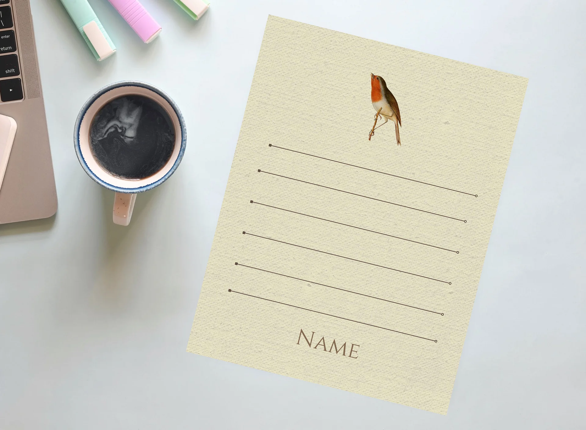 Canva Notepad Template: Robin product image (9)