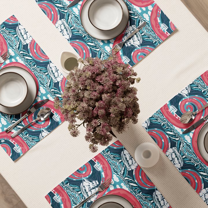 Kraken Vibes Nautical Adventure | Placemats – Set of 4 | MONIQUE FAELLA DESIGNS™ product image (2)