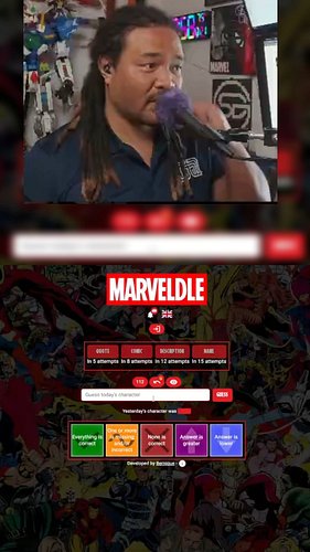 Comic Book Marveldle for Oct 20!

I'm so bad at this nationality lol

ALSO HEY 2X VOTES RIGHT NOW!!!!
https://tophost.org/202...