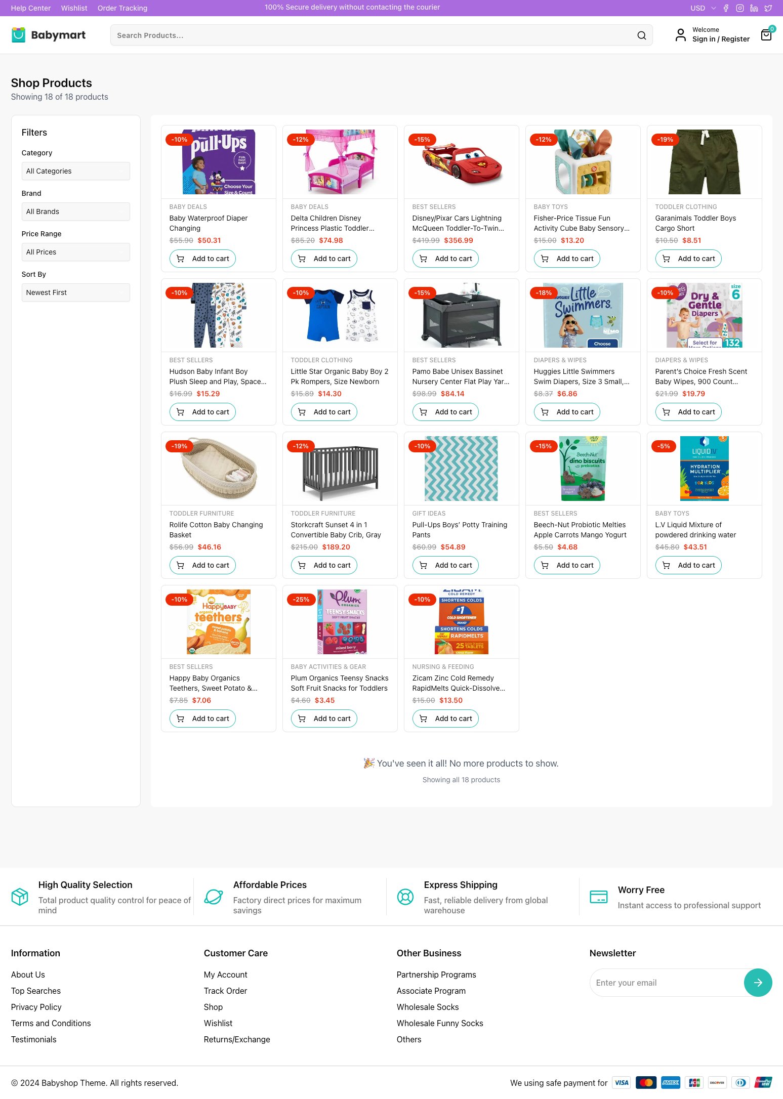 Complete E-commerce Solution - BabyShop Platform product image (2)