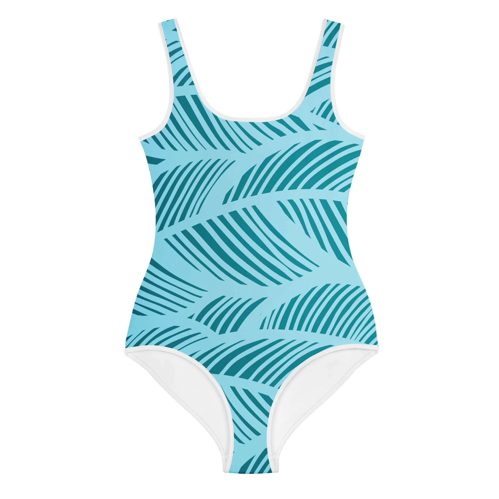 Teal Feather Wave Youth Swimsuit product image (2)