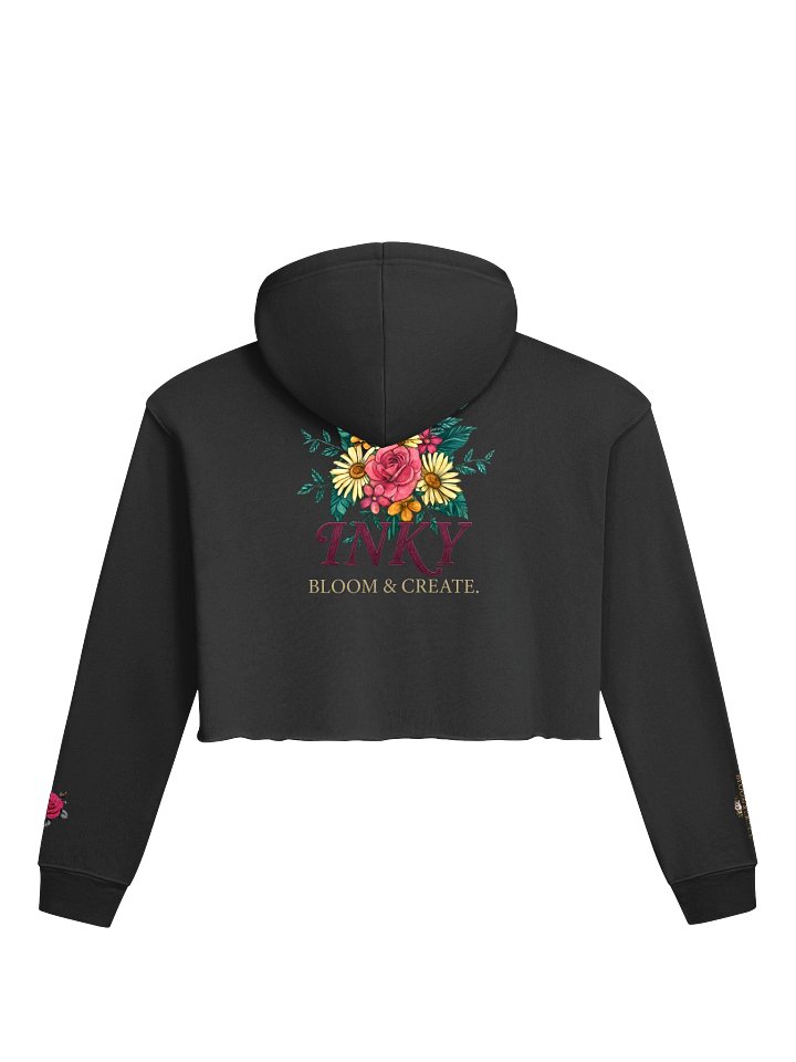 Inky Signature Rose Crop Hoodie product image (2)