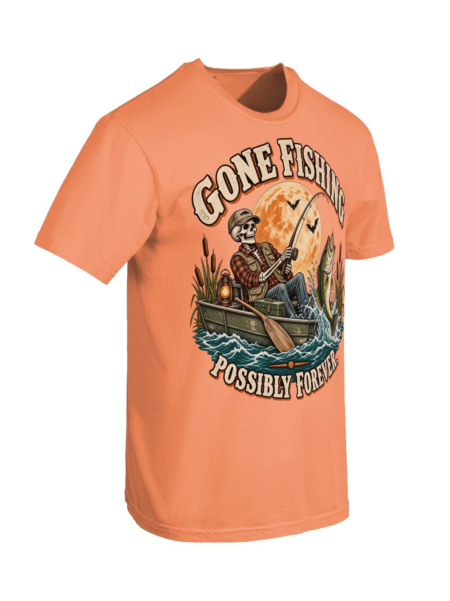 Gone Fishing—Possibly Forever | Halloween Bass Fishing Shirt product image (10)