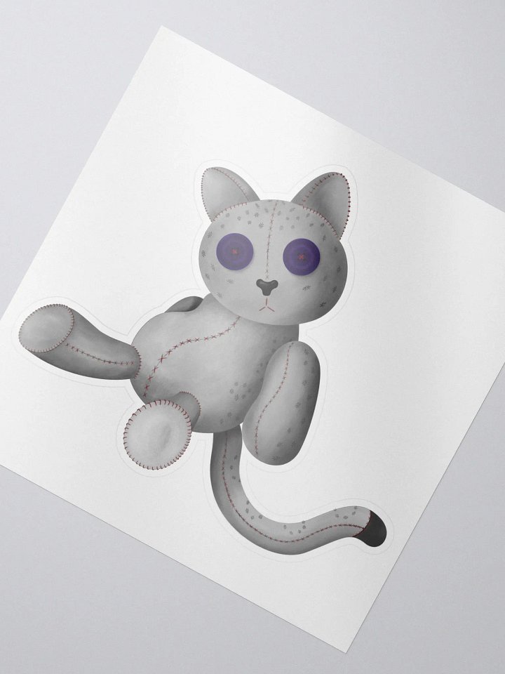 Snow Meow Stitched Sticker product image (2)
