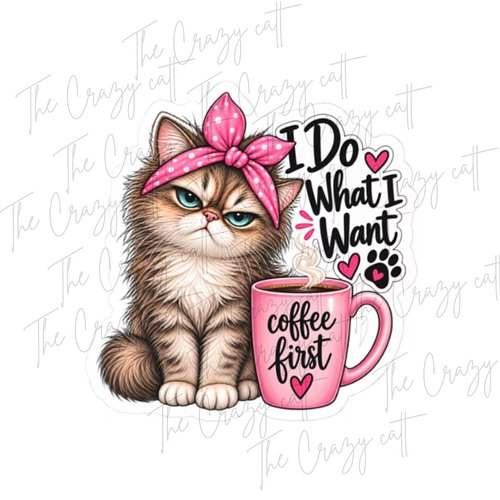I do what I want Sticker, What an adorable sticker that could be for you or someone else.

#sticker #catsticker #catlife #cat...