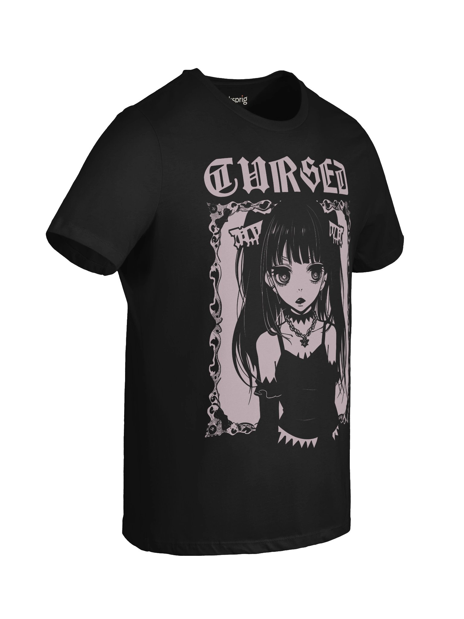 Cursed Gothic Anime Girl Tee product image (44)