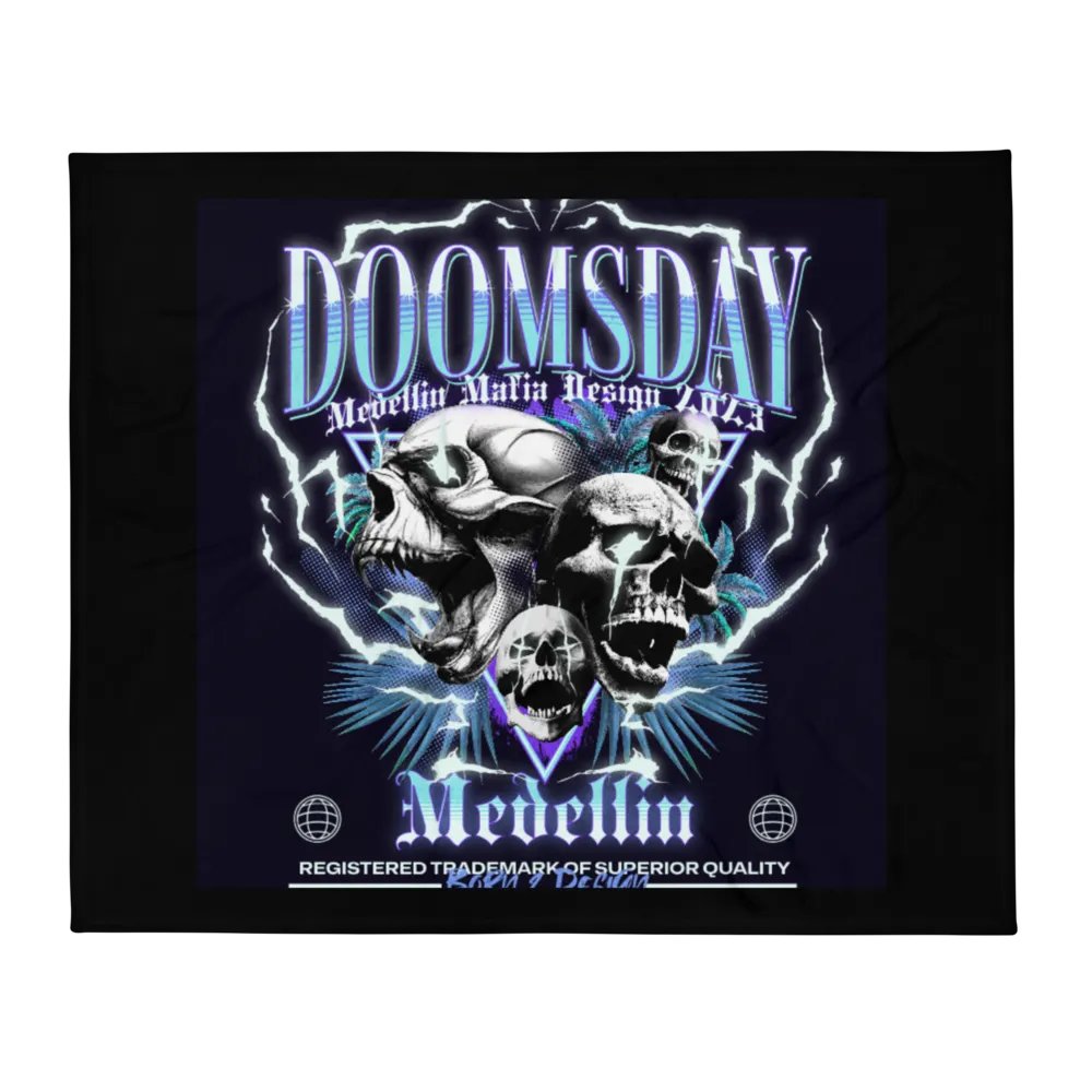 Electric Skulls Throw Blanket product image (2)