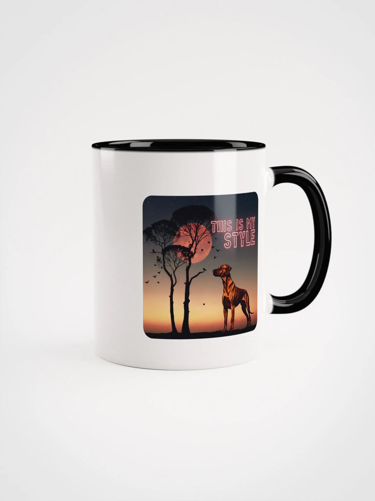 Rhodesian Ridgeback Style Sunset Ceramic Mug product image (1)