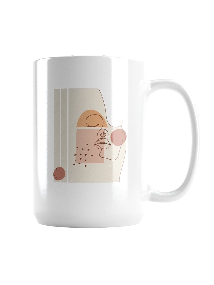 Minimalist Face Art White Glossy Mug product image (2)