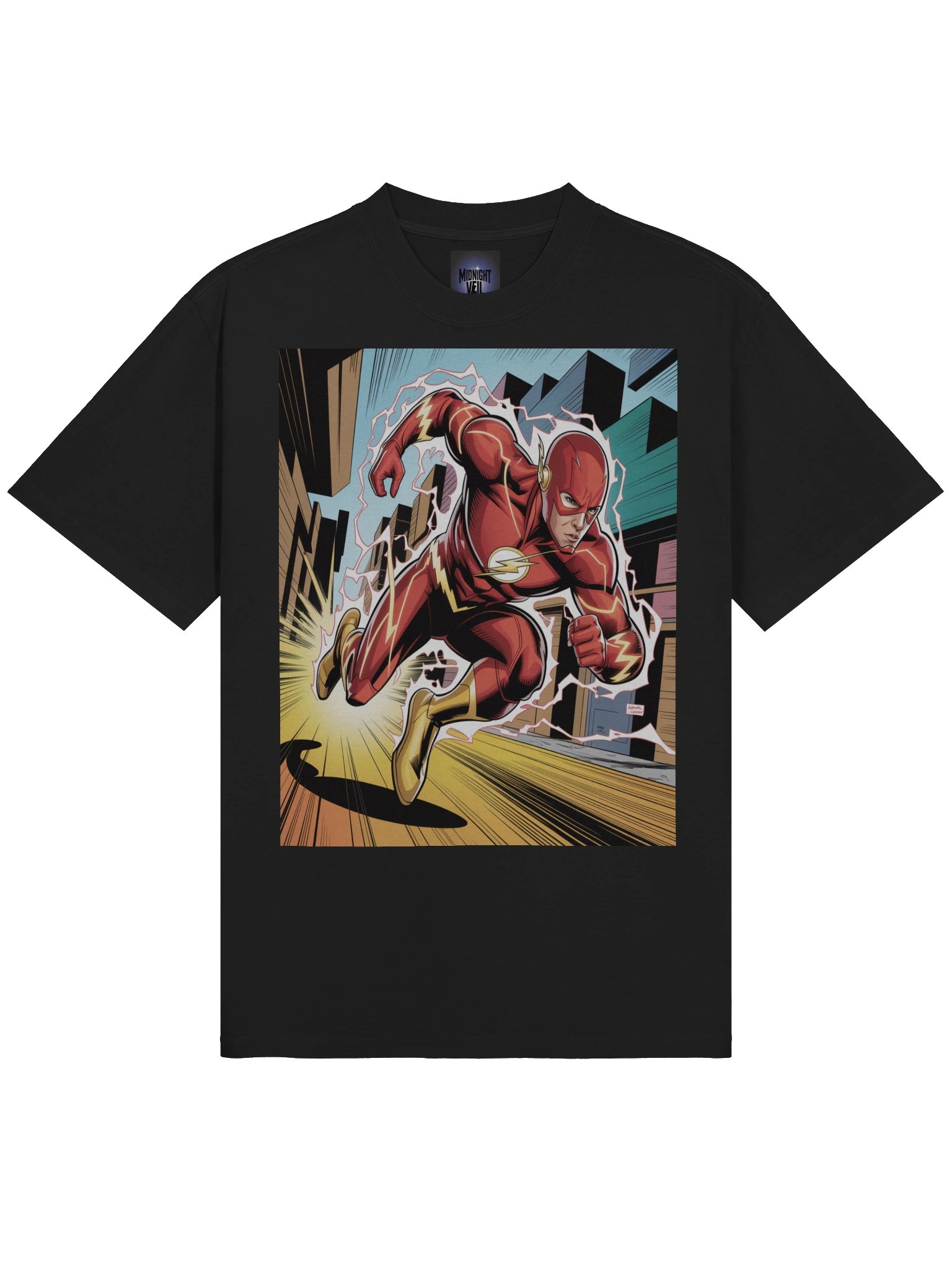 Eclipse Dash: The Flash Faded Phantom Oversized T-Shirt product image (5)
