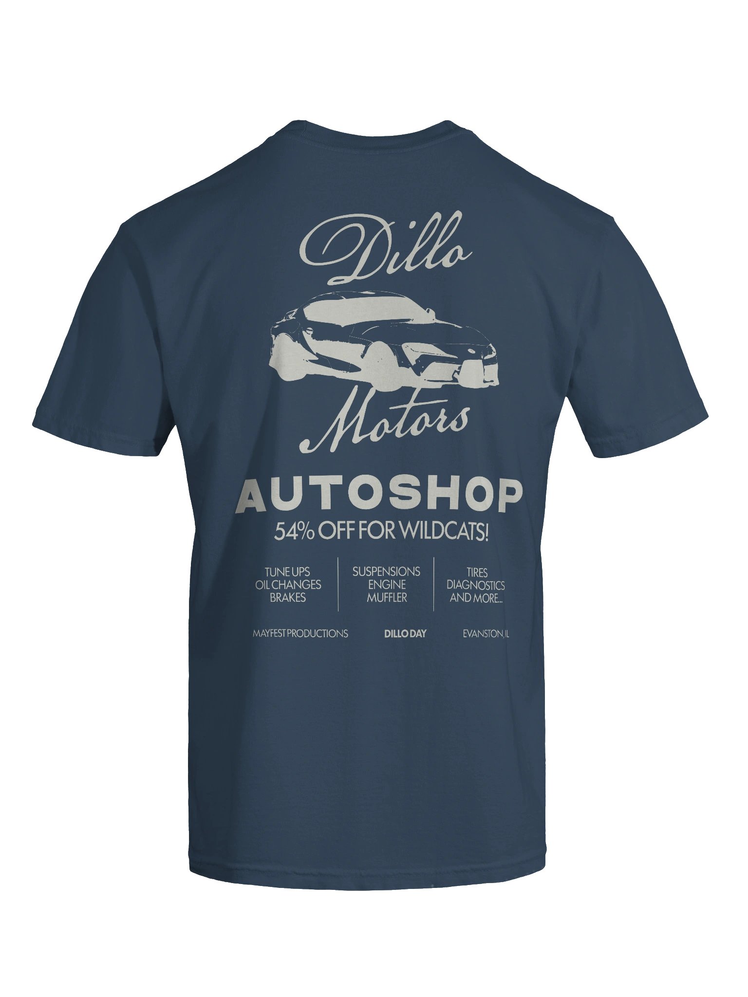 Dillo 54 Motors Autoshop T-Shirt (Mayfest Productions Member Discount) product image (9)