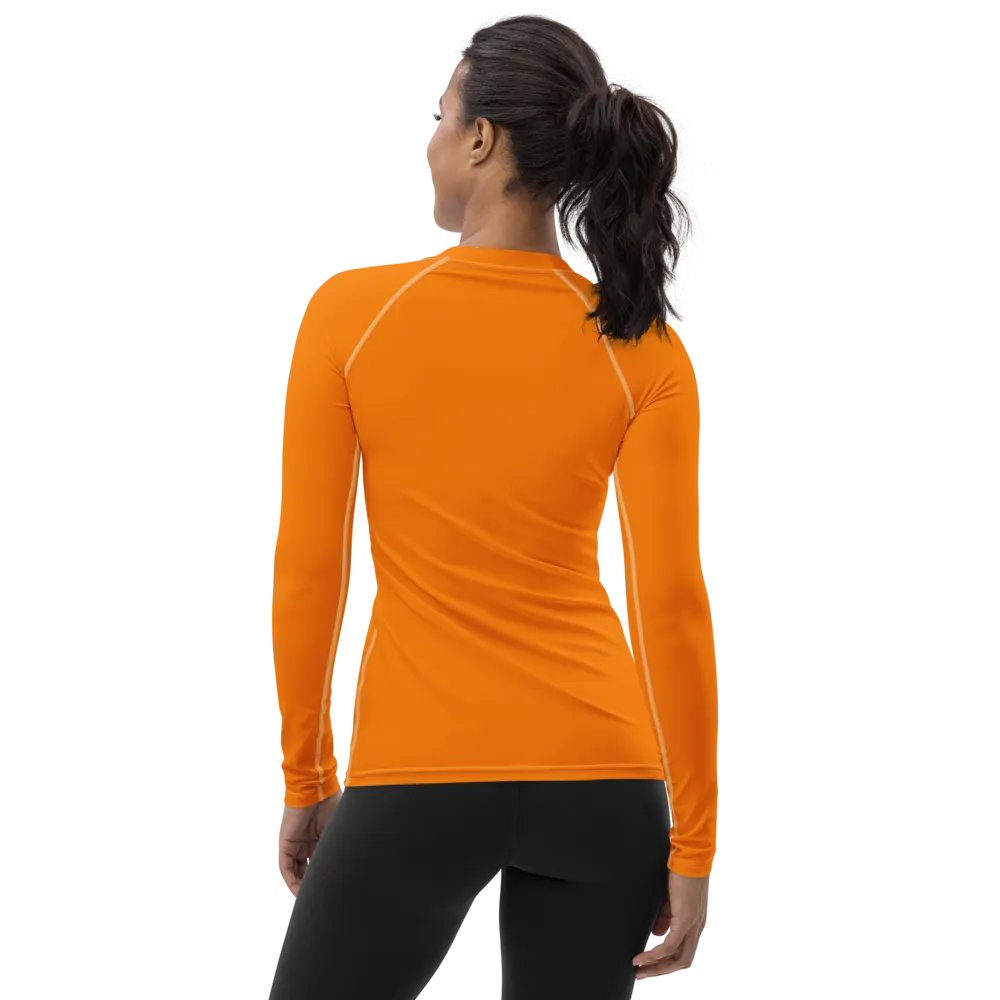 Plain Color Orange Rash Guard product image (2)