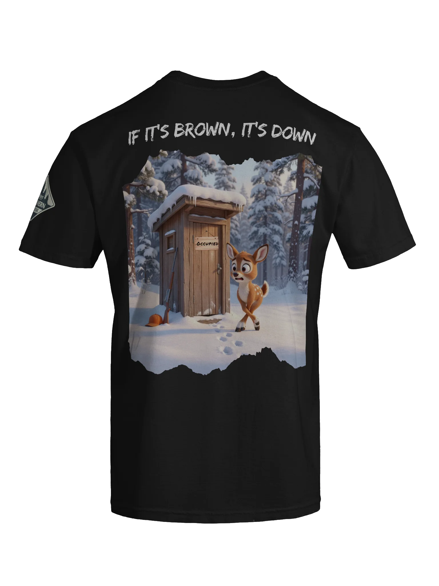 If It’s Brown, It’s Down — Funny Winter Deer Hunting T-Shirt product image (7)