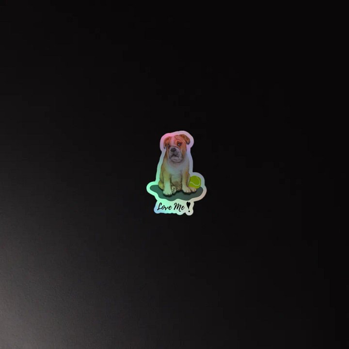 Bulldog Bliss Holographic Sticker Sheet product image (4)