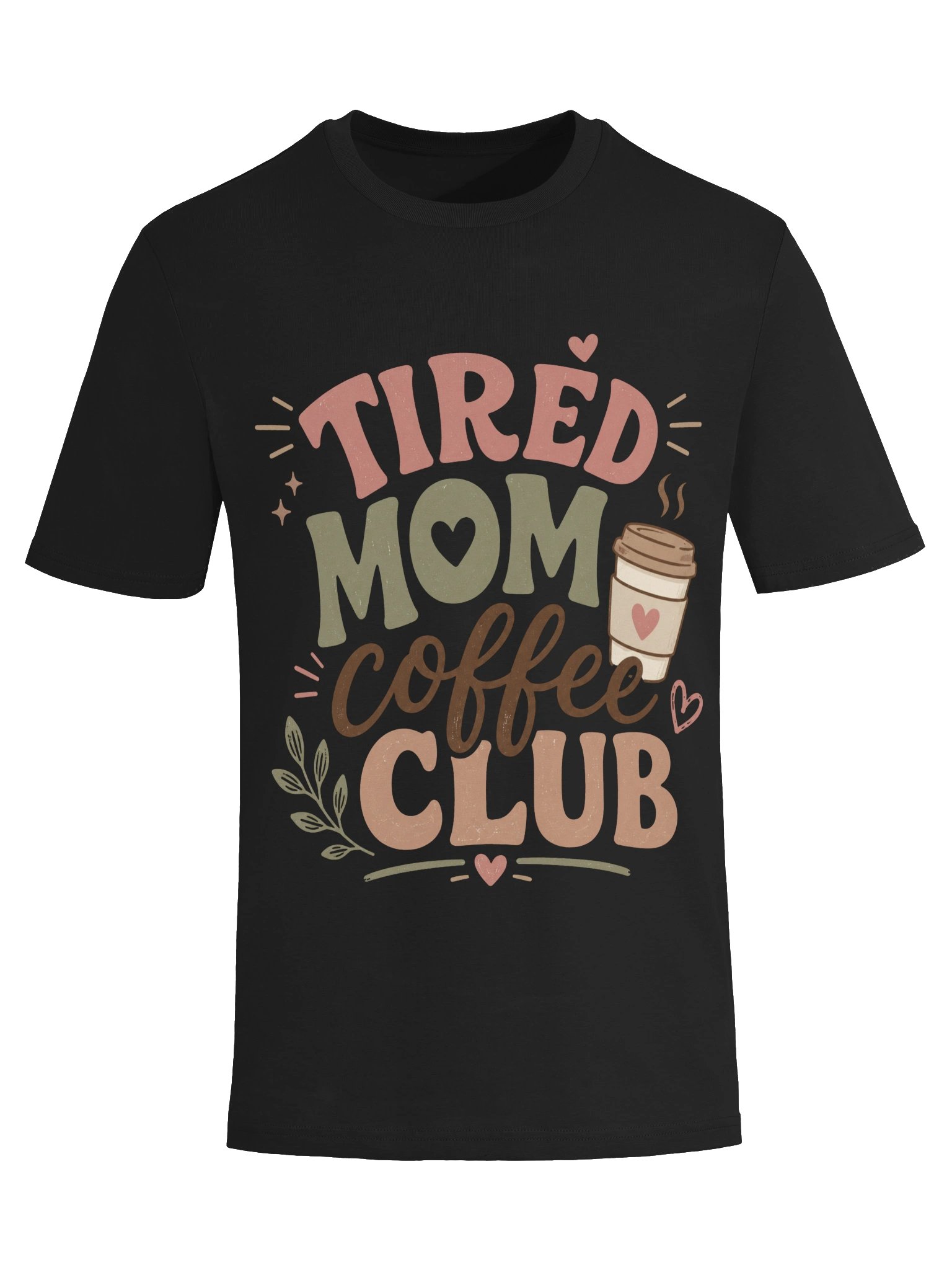 Tired Mom Coffee Club T-Shirt – Vintage Retro Mom Shirt, Funny Coffee Lover Tee product image (22)
