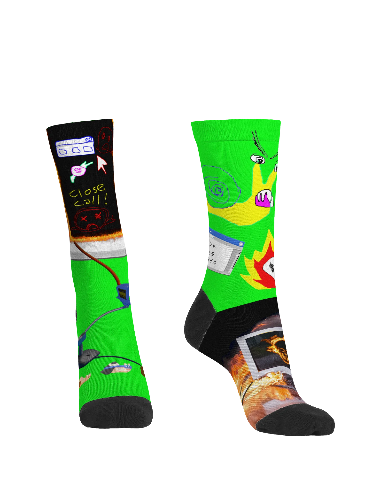 DTTS - Green Collage Socks product image (1)