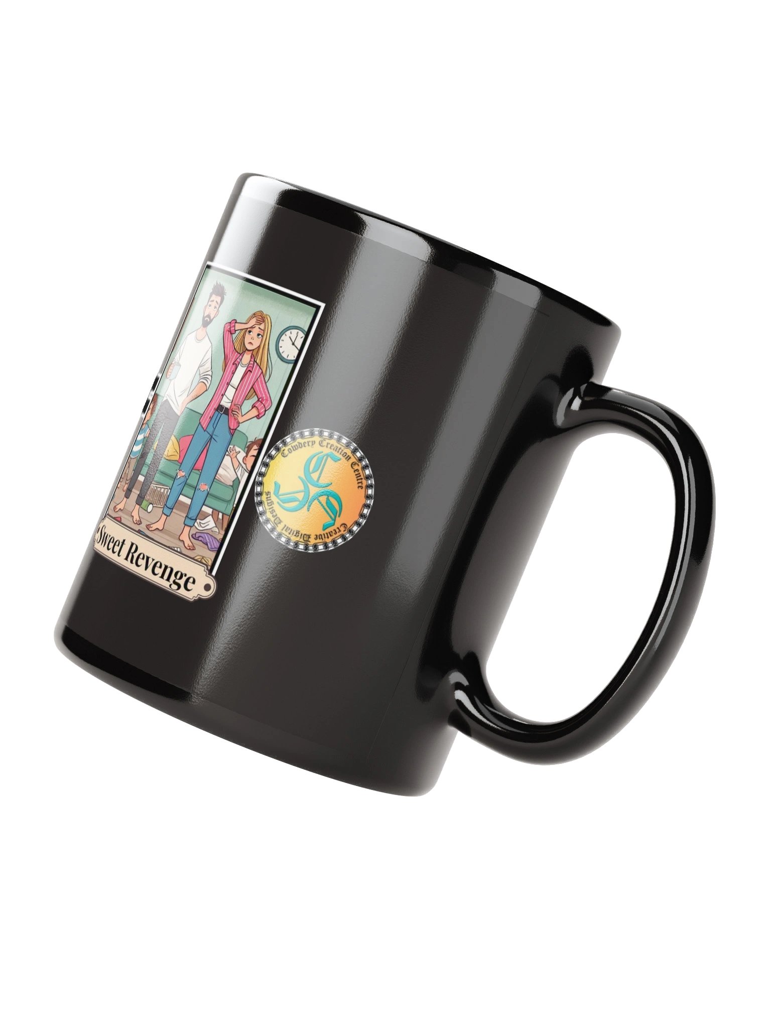 Grandkids + Candy = Sweet Revenge (Both) Glossy Black Mug product image (2)