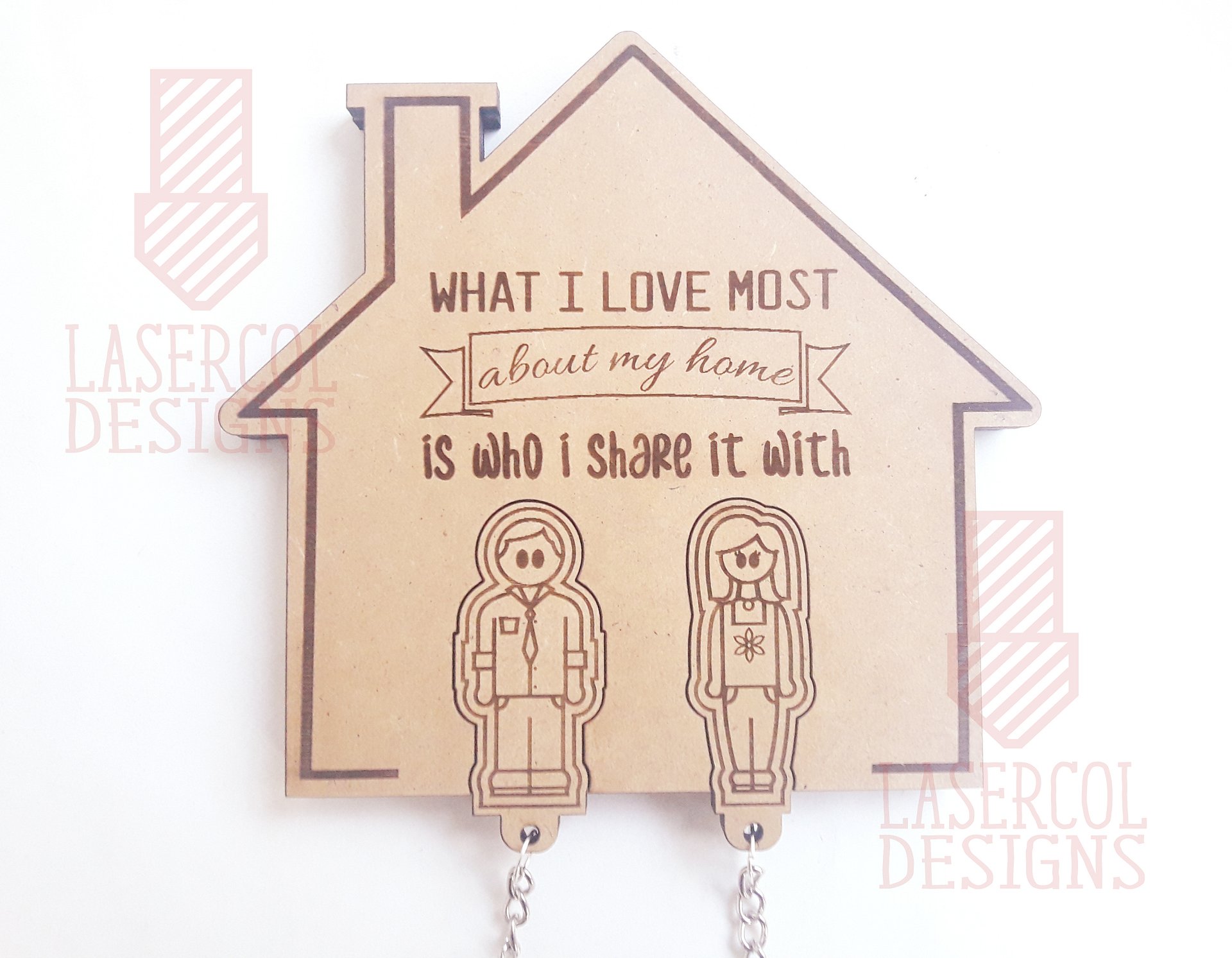 Wall Key Holder - Laser Cut Files product image (6)