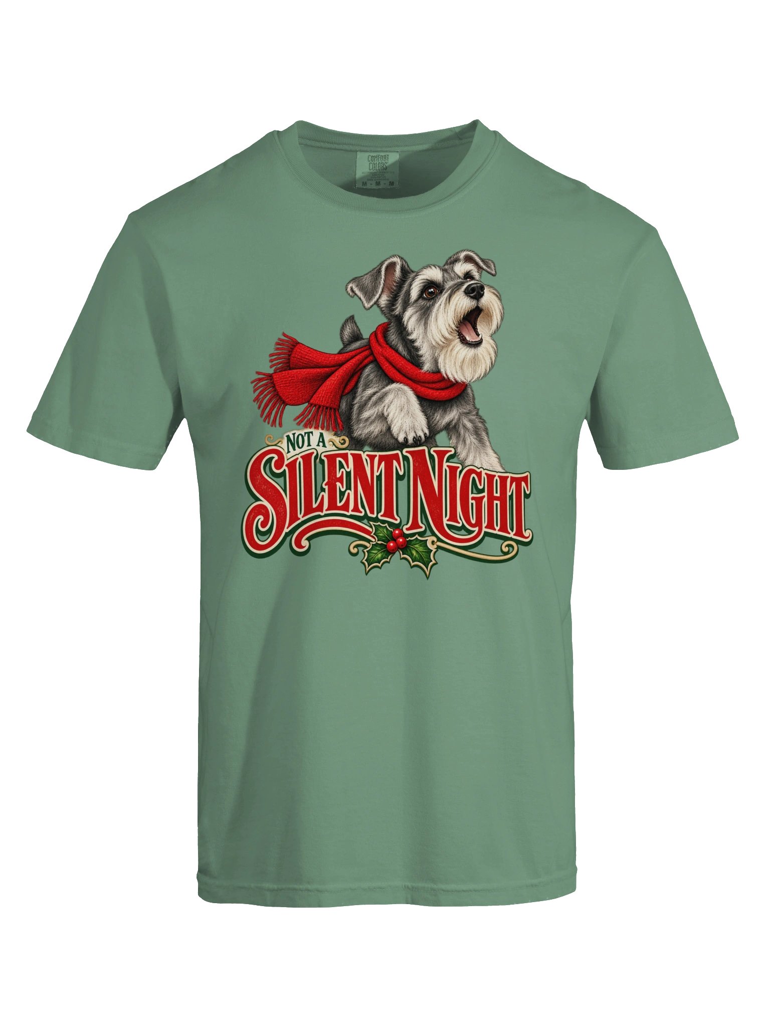 Not A Silent Night | Schnauzer Christmas T-Shirt product image (18)