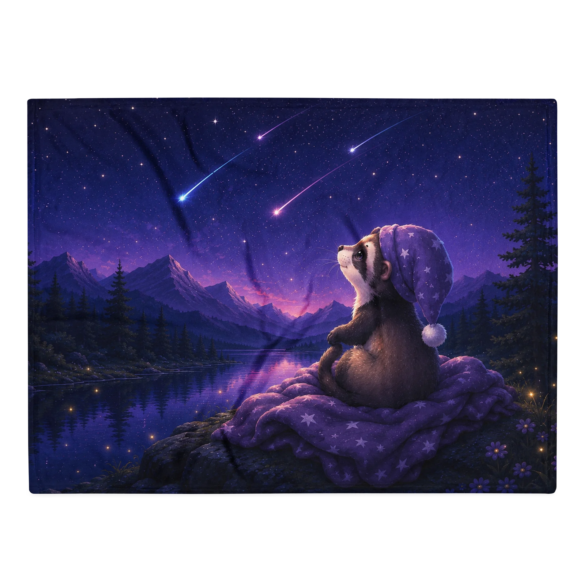 Dream Star Ferret Throw Blanket | Moonlit Dreams product image (1)